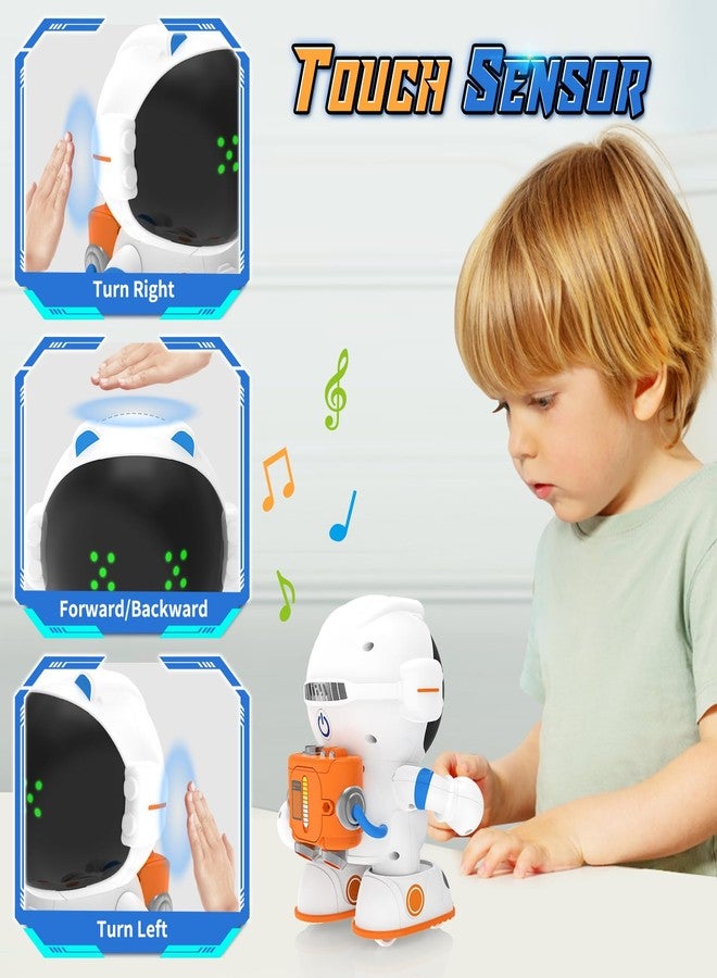 KaeKid Astronaut Robots for Kids, Smart Talking Robotic with Touch Sensor, Voice Control, Speech Recognition, Sing, Dance, Repeat and Record, Rechargeable Robot Toy for 3-8 Year Old Boys Girls - Image 4